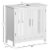 Bathroom Under Sink Cabinet Vanity Unit w/ Adjustable Storage Shelves, White Perspective: left