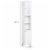 71  Wooden Tall Narrow Bathroom Floor Storage Towel Cabinet w/ Mirror, White Perspective: left