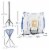 Outdoor Batting Practice Set w/ 120 Ball Collector & Beginner Tee Stand, Blue Perspective: left