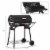 30 Portable Charcoal BBQ Grill w/ Adjustable Charcoal Rack Storage Shelf Wheel Perspective: left