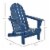 Outside Patio & Backyard Lounge Folding Adirondack Chair Ergonomic Design, Blue Perspective: left