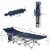 Outdoor Double Camping Cot Foldable Bed w/ Portable Travel Bag, 300 lbs., Blue Perspective: left