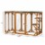 Cat Cage Wooden Pet Enclosure with Waterproof Roof, Platforms, Lock, Orange Perspective: left