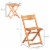 3pc Patio Bistro Set, Folding Garden Furniture, Wooden Chairs, Table, Teak Perspective: left
