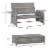 2 PCS Patio Wicker Loveseat Sofa Set Daybed Furniture w/ Storage Ottoman Perspective: left