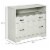 Home Office File Cabinet Storage Organizer W/ 2 Drawers & Shelf, Grey Perspective: left