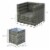 3pc Patio Bistro Set Rattan Wicker Furniture, 2 Armchairs, Table, Black Perspective: left