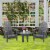 3pc Outdoor Folding Patio Furniture Set, 2 Adirondack Chairs, Table, Dark Grey Perspective: left
