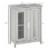 Bathroom Floor Cabinet, Freestanding Linen Cabinet, Storage Cupboard, Grey Perspective: left