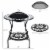 30  Wood Burning Fire Pit & Outdoor Ice Bucket Side Table, Steel, Lid, Mosaic Perspective: left