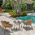 3pcs Patio Bistro Set Rattan Wicker Furniture, 2 Chairs, Coffee Table, Dark Grey Perspective: left