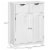 Freestanding Bathroom Storage Cabinet with 2 Drawers & Adjustable Shelf, White Perspective: left