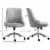 Microfiber Mid-Back Home Office Chair with Adjustable Height, Grey Perspective: left