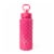 Manna™ Push™ Stainless Steel Bottle - Pink Checkers Perspective: left