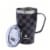 Manna™ Cozy™ Stainless Steel Mug - Black Checkers Perspective: left