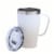 Manna™ Cozy™ Stainless Steel Coffee Mug - Grey Ombre Splatter Perspective: left