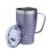 Manna™ Cozy™ Stainless Steel Coffee Mug - Purple Metallic Perspective: left