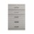 Hamsper 5-Drawer Dusty Gray Oak Chest of Drawers (46.4 in. × 16.1 in. × 30.7 in.) Perspective: left
