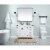 42 Inch Single Bathroom Vanity In White With Backsplash Perspective: left