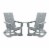 Poly Resin Rocking Adirondack Chair In Gray - Set Of2 Perspective: left