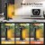 Costway 1500W Electric Space Heater Oil Filled Radiator Heater W/ Foldable Rack Black Perspective: left