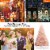 Costway 7ft Pink Artificial Christmas Tree Hinged Full Fir Tree Metal Stand Perspective: left
