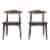 Blake Modern Dining Room and Kitchen Black Faux Leather Chair Set of 2 Perspective: left