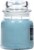 Village Candle® Medium Glass Dome Jar Candle Rain Scent Perspective: left