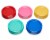 American Greetings Assorted Colors Paper Dessert Plates Perspective: left