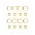 New View Hexagon Wall Decor Mirrors - Gold Perspective: left