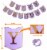 MEANT2TOBE - Meant2Be FIRST BIRTHDAY DECOR Set Gold Cake Topper, Purple Banner & More! Perspective: left