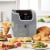 PowerXL 7-qt 10-in-1 1700W Air Fryer Steamer with Muffin Pan Slate Perspective: left