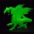 Glow-in-the-Dark Snow Dragon Toy Perspective: left
