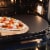 Chef Pomodoro 15 Round Pizza Stone, Glazed Natural Stone for Baking Ovens and Grills Perspective: left