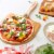 Chef Pomodoro Bamboo Pizza Paddle with Foldable Wood Handle for Easy Storage Perspective: left