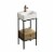 Design Element Group Cassidy 16  Single Sink Vanity in Natural Perspective: left