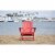 Hampton Red Poly Outdoor Patio Adirondack Chair Perspective: left