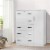 Better Home Products JCF Sofie 5 Drawer Wooden Tall Chest Wardrobe in White Perspective: left