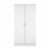 Better Home Products Harmony Wood Two Door Armoire Wardrobe Cabinet in White Perspective: left