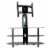 Better Home Products Ava Swivel Mount Oval Black Glass TV Stand for 55-inch TV Perspective: left