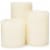 Inglow Flameless Vanilla Wax Pillar Candles with Remote - Cream Perspective: left
