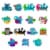 Mr Beast Lab™ Biomites Micro Figure Pack Perspective: left