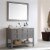 Vinnova Florence 48 Bathroom Vanity Framed Wall Mirror in Gray Perspective: left