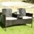 Slickblue Modern Patio Conversation Set with Built-in Coffee Table and Cushions Perspective: left