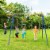 Slickblue Yellow 4-in-1 Kids Heavy Duty Multifunctional Swing Set for Indoor and Outdoor Use Perspective: left