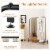Slickblue Heavy Duty Clothes Stand Rack with Top Rod and Lower Storage Shelf Perspective: left