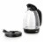 Better Chef 7-Cup Cordless Borosilicate Glass Electric Kettle With Led Light Black Perspective: left