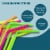Jacent Individually Wrapped Plastic Neon Flex Drinking Straws: Perspective: left