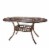 Jameson Home Haitian Outdoor Cast Aluminum Oval Dining Table Perspective: left