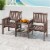 Slickblue Outdoor Fir Wood Loveseat with 2-Tier Side Table and 1.96 Umbrella Hole Perspective: left